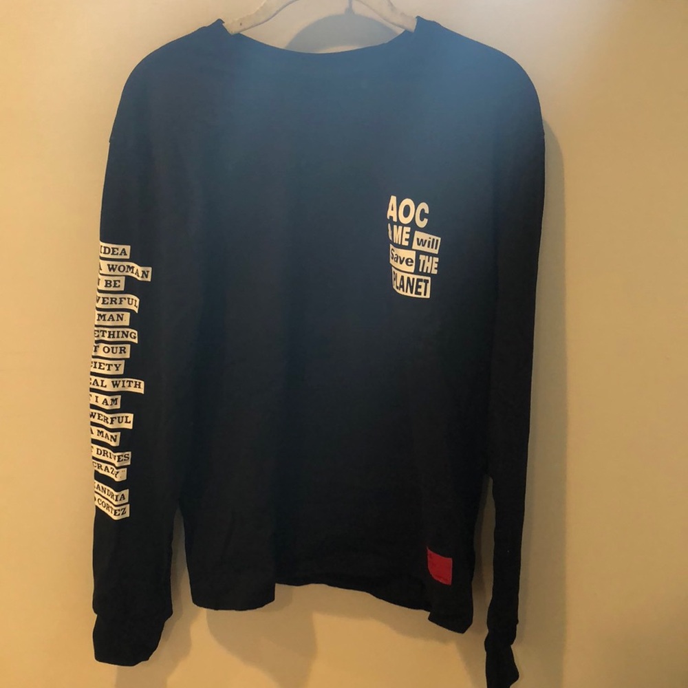 Brand new unisex AOC CHNGE black long sleeve shirt